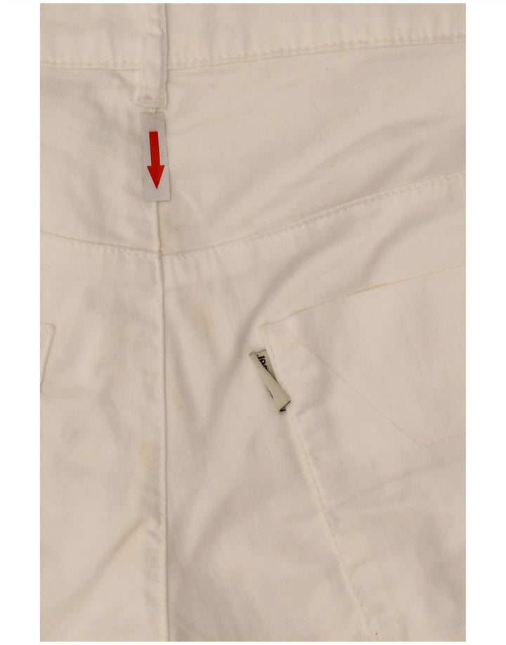 Pantaloni scurți casual pentru femei Jeckerson W29 bumbac alb mediu