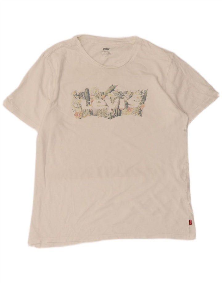 Tricou grafic LEVI'S pentru femei Top UK 10 Small White