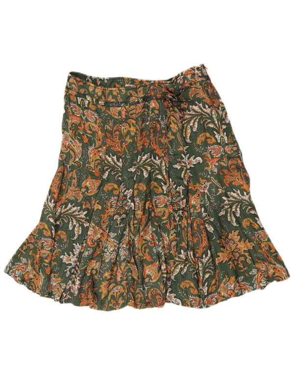 Fusta plisată pentru femei Henry Cottons IT 44 Medium W30 Green Paisley