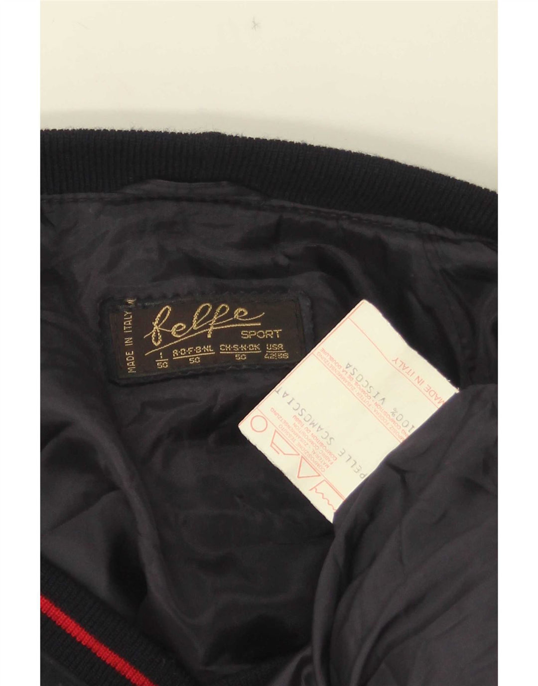 Jachetă bomber de piele intoarsa pentru barbati Belfe IT 50 mare, albastru bleumarin