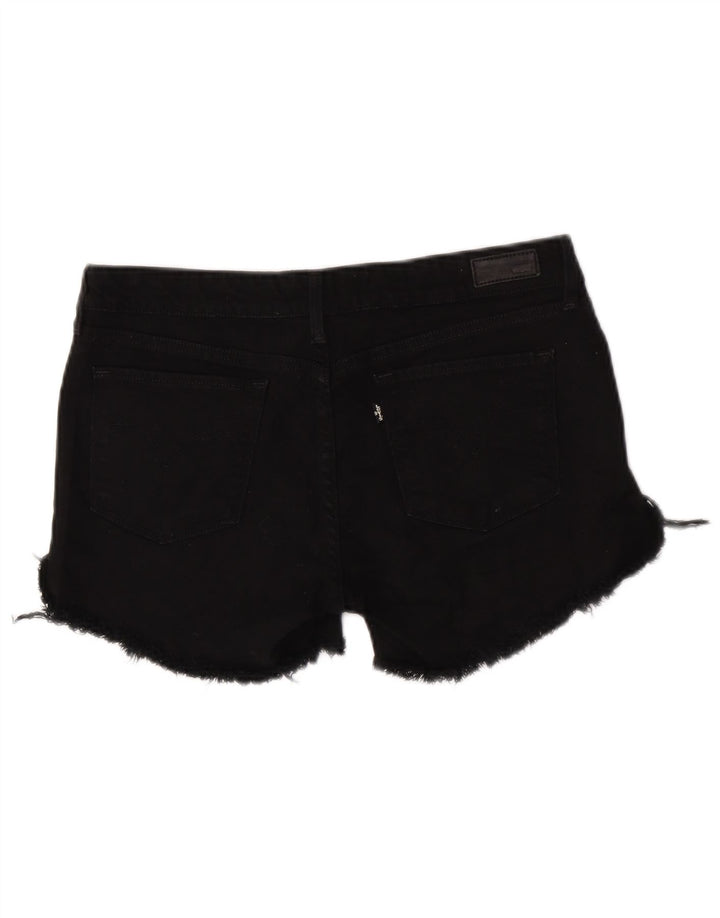 Pantaloni scurți Levi's de denim pentru femei W31 bumbac mediu negru