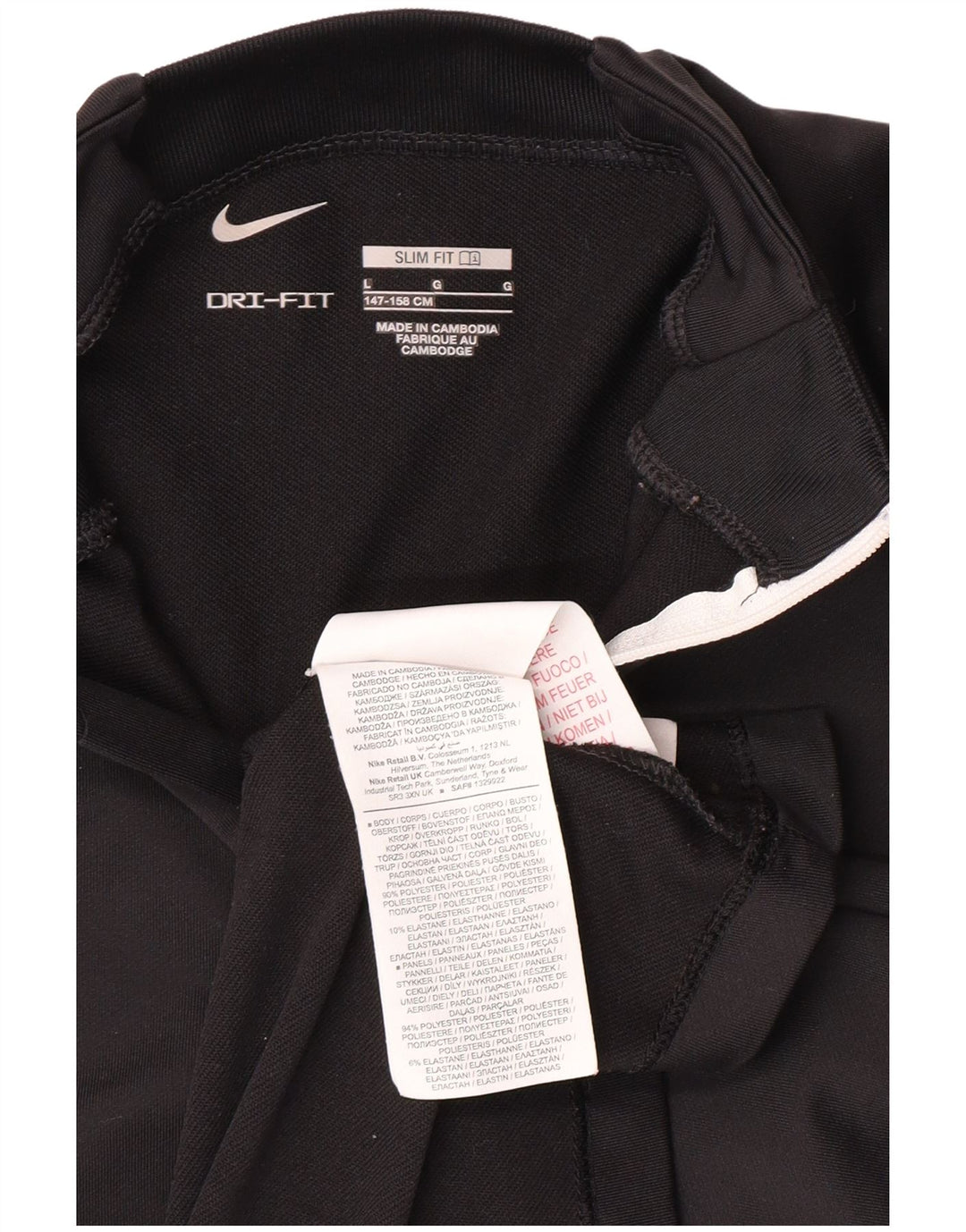 Trening NIKE Dri Fit Slim Fit Pulover Top 12-13 ani mare negru