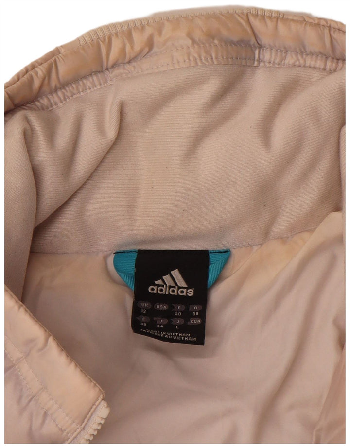 Jachetă căptușită pentru femei Adidas UK 12 Medium Beige Nylon