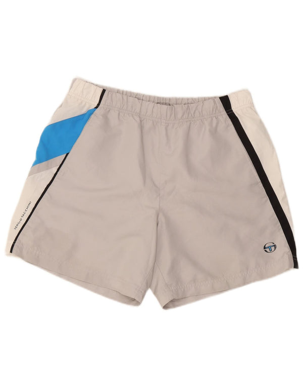 Pantaloni scurți sport pentru bărbați Sergio Tacchini XL, gri, poliester color bloc
