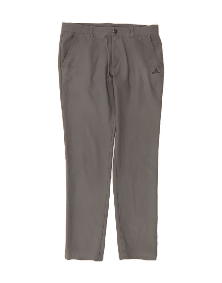 ADIDAS Mens Slim Chino Trousers W32 L32 Grey Polyester Vintage Adidas and Second-Hand Adidas from Messina Hembry 