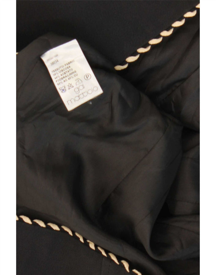 Geacă Blazer pentru femei Gai Mattiolo cu 3 nasturi UK 14 Medium Black Viscose