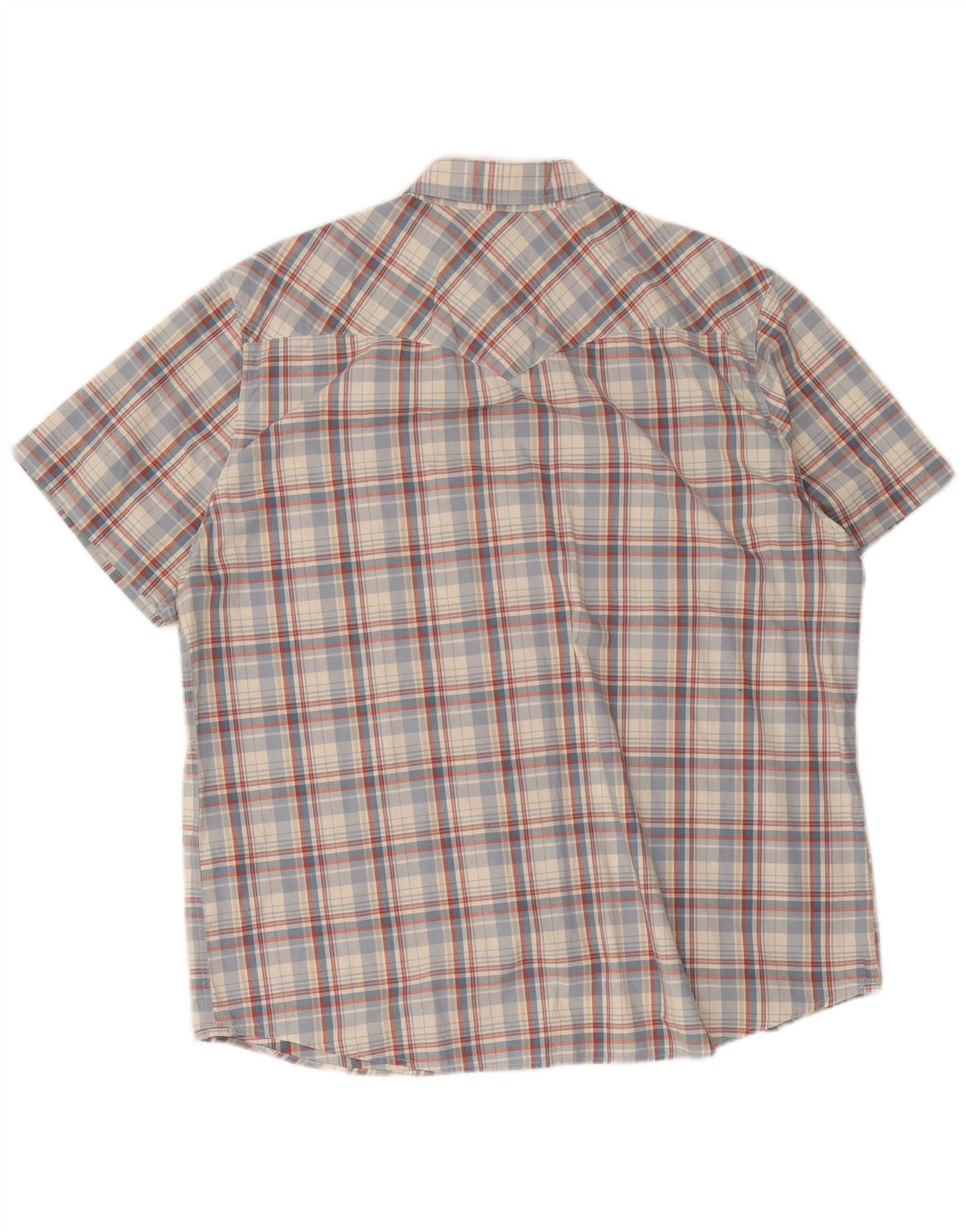Cămașă cu mânecă scurtă pentru bărbați Levi's 2XL, bumbac cu carouri albastre