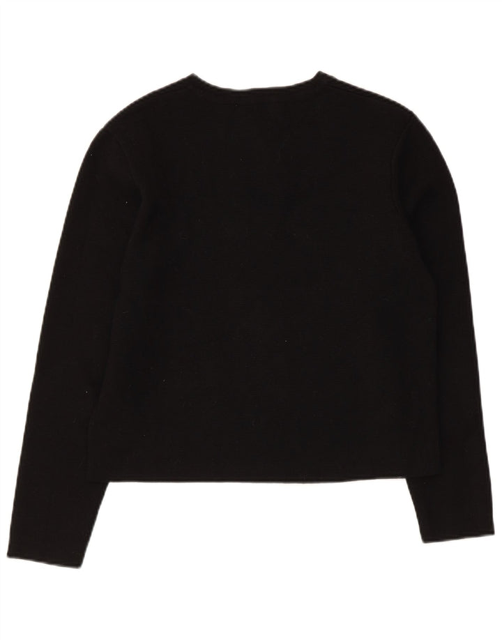 Pulover cardigan pentru femei Zara UK 12 Medium Black Viscose