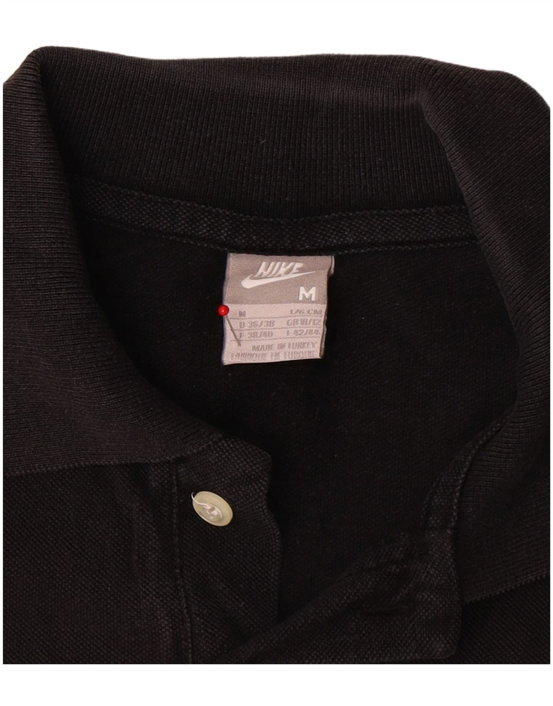Tricou polo Nike pentru femei Marea Britanie 10/12, bumbac mediu negru