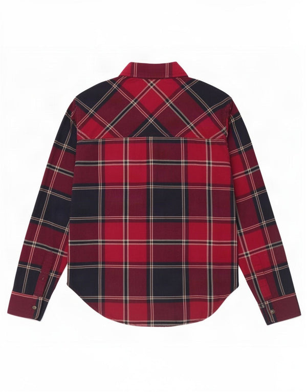Cămașă pentru femei Abercrombie & Fitch UK 10 Bumbac carouri roșu mic