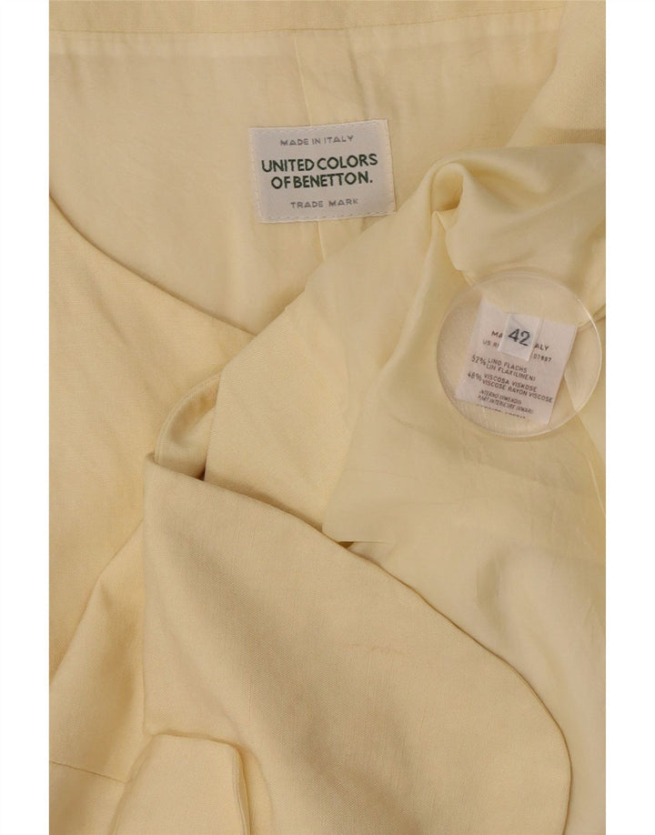 Jachetă pentru femei Benetton cu mâneci scurte cu 4 nasturi IT 42 Bej mediu