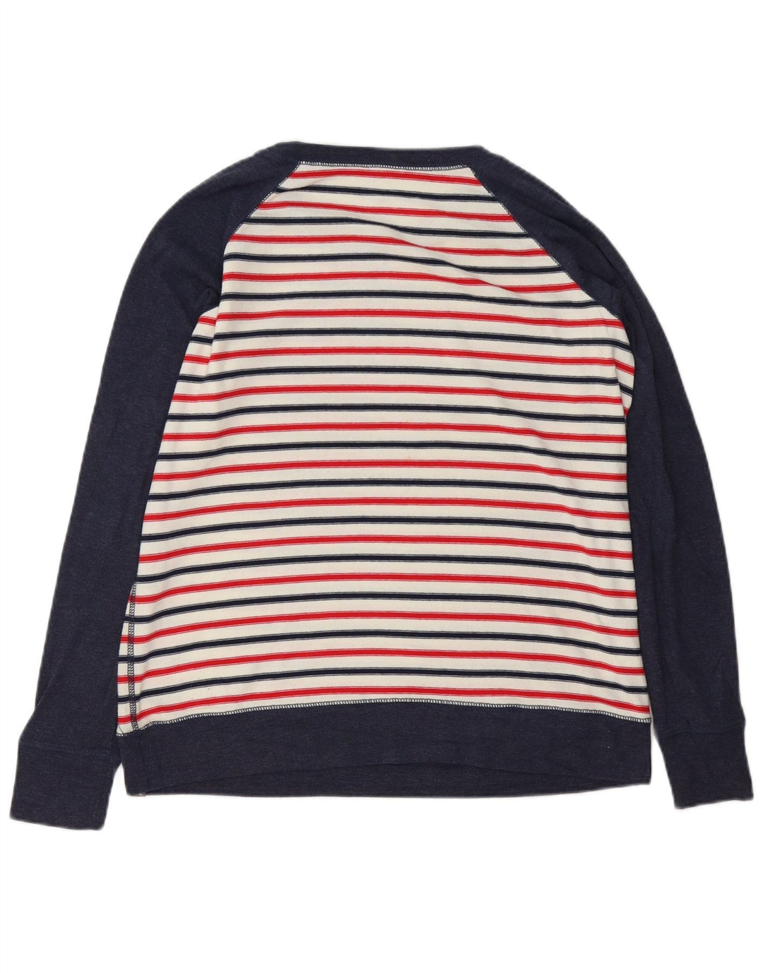 Hanorac pentru femei Eddie Bauer Pulover UK 16 mare, albastru bleumarin, bumbac cu dungi