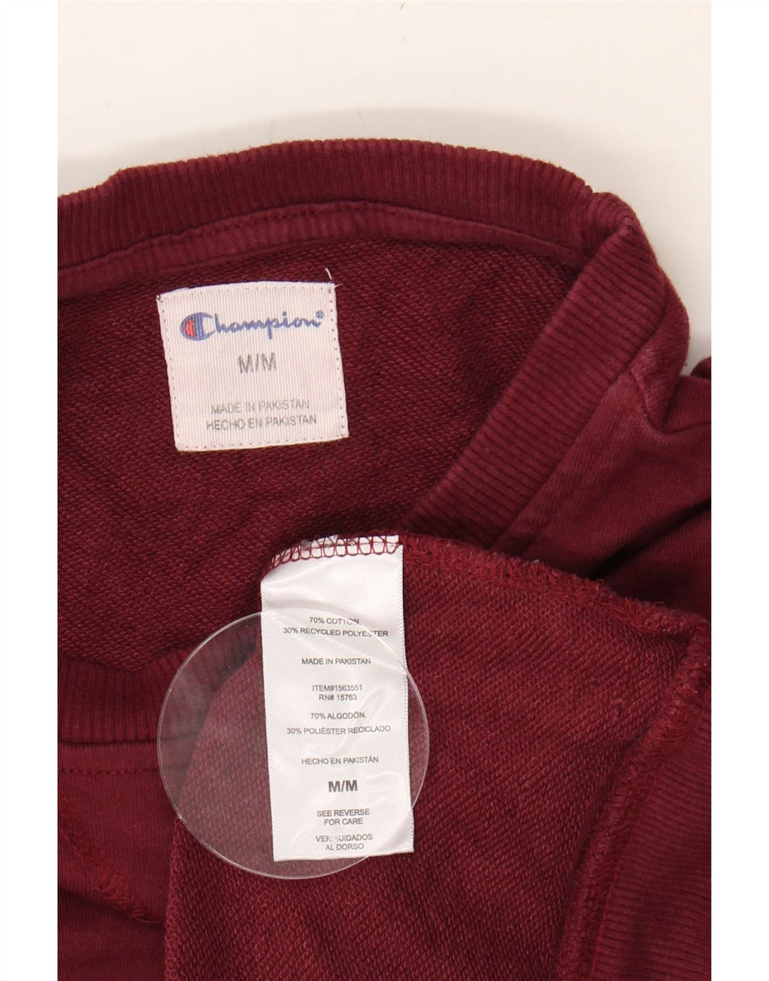 CHAMPION Mens Sweatshirt Jumper Medium Burgundy Cotton Vintage Champion and Second-Hand Champion from Messina Hembry 