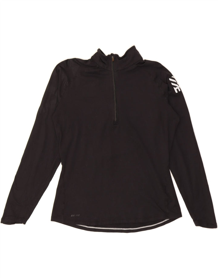 NIKE Womens Dri Fit Graphic Pullover Tracksuit Top UK 16 Large Black Vintage Nike and Second-Hand Nike from Messina Hembry 