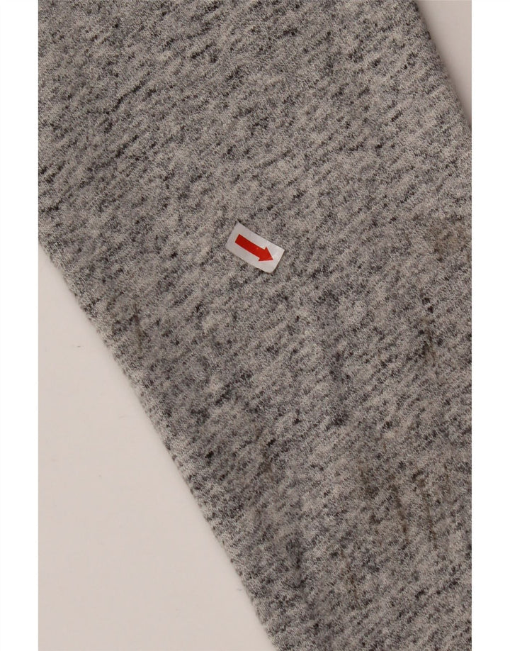 SUPERDRY Pulover cu capota cu fermoar cu grafic grafic pentru bărbați XS, bumbac cu pete gri