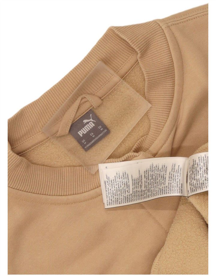 Jachetă de trening Puma pentru femei UK 14, bumbac color bloc de culoare, bej mediu