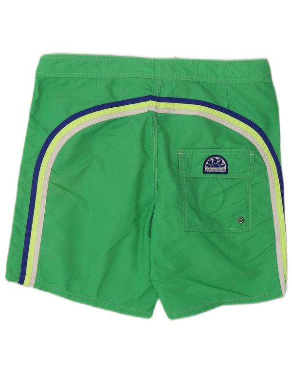 Sundek Pantaloni scurți de înot pentru bărbați, nailon colorblock verde mediu