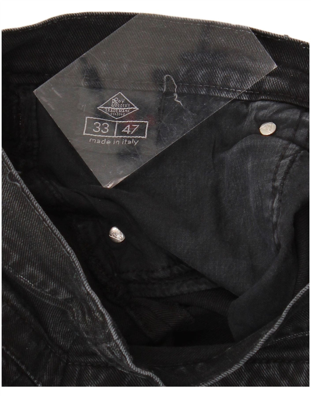 Blugi conici pentru femei ROY ROGERS W33 L27 negri