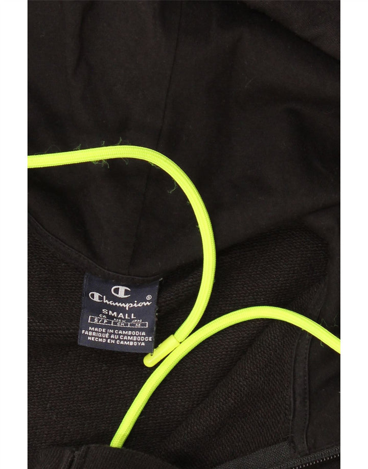 Pulover pentru bărbați Champion, cu fermoar și grafic, mic negru