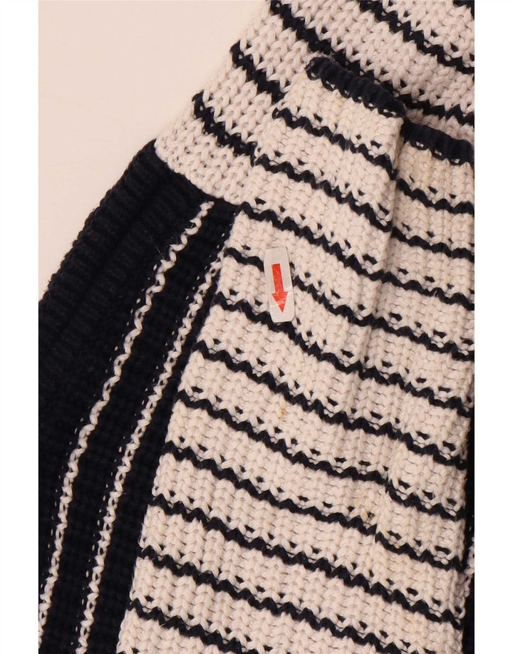 Marks & Spencer Womens Boat Neck Jumper Sweater UK 14 Medium Navy Blue