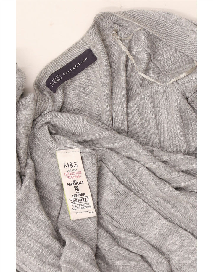 Pulover cardigan cu paragate pentru femei Marks & Spencer UK 14 gri mediu