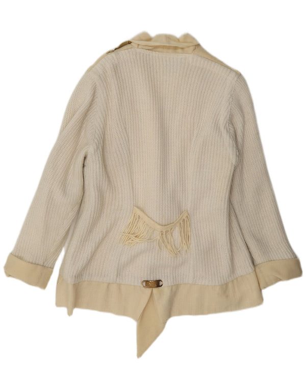 Jachetă Blazer pentru femei Outrage, tricot de schi, UK 14 Medium Off White Colorblock