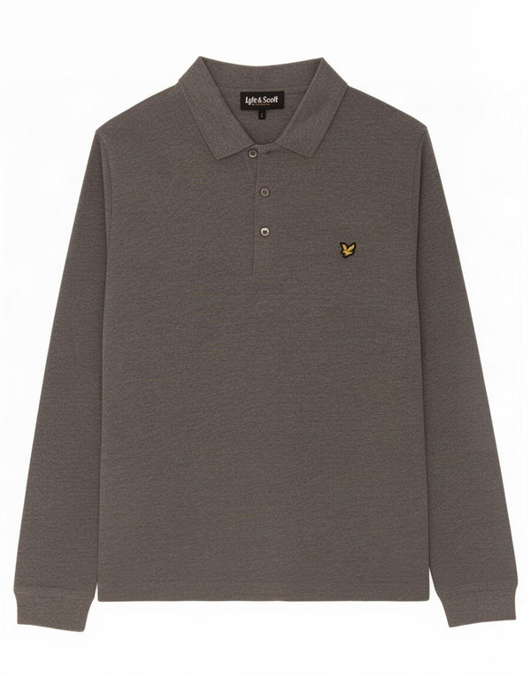 Tricou polo Lyle & Scott pentru bărbați, mare, gri, bumbac