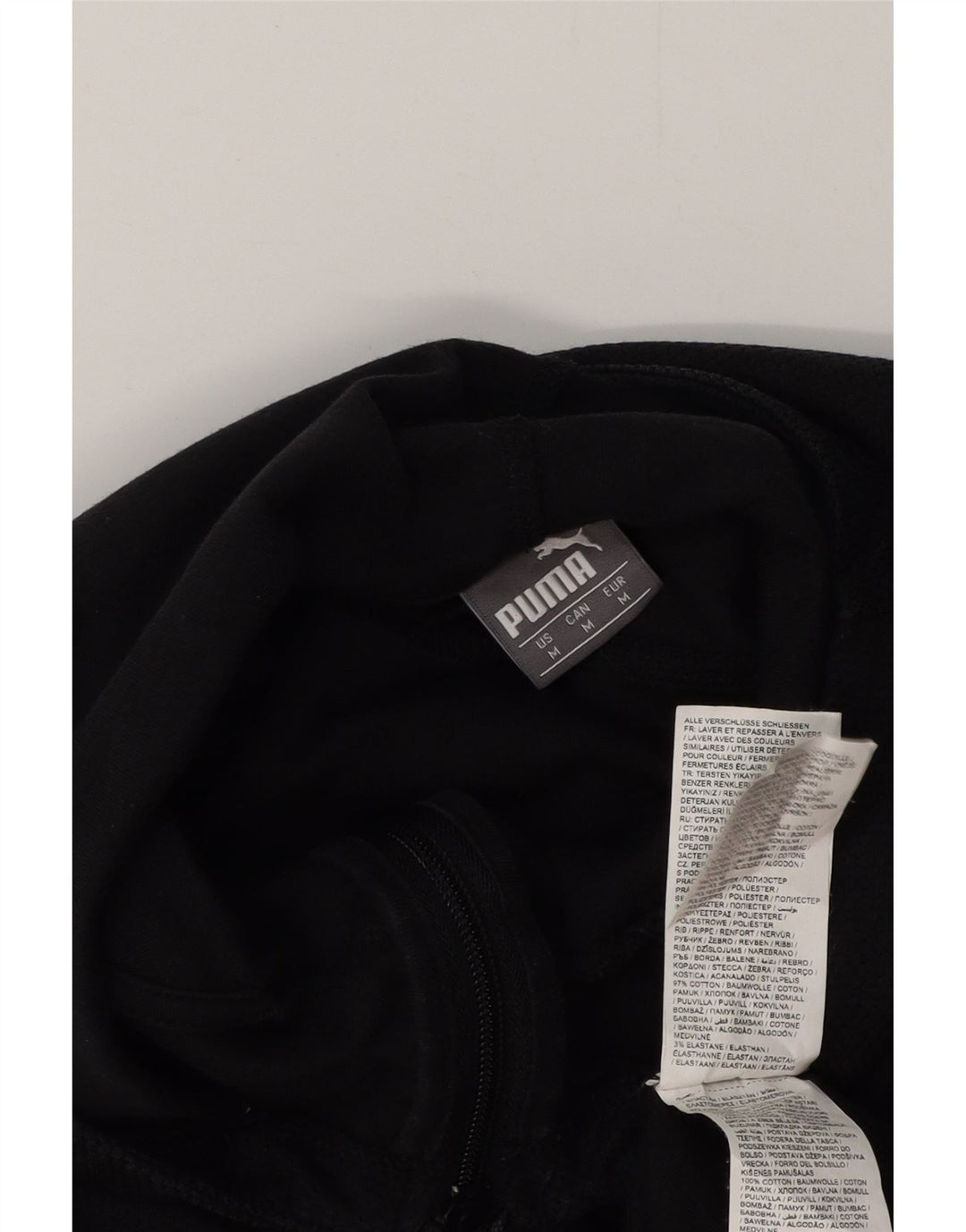 Pulover PUMA pentru bărbați, AC Milan, cu fermoar, bumbac mediu negru