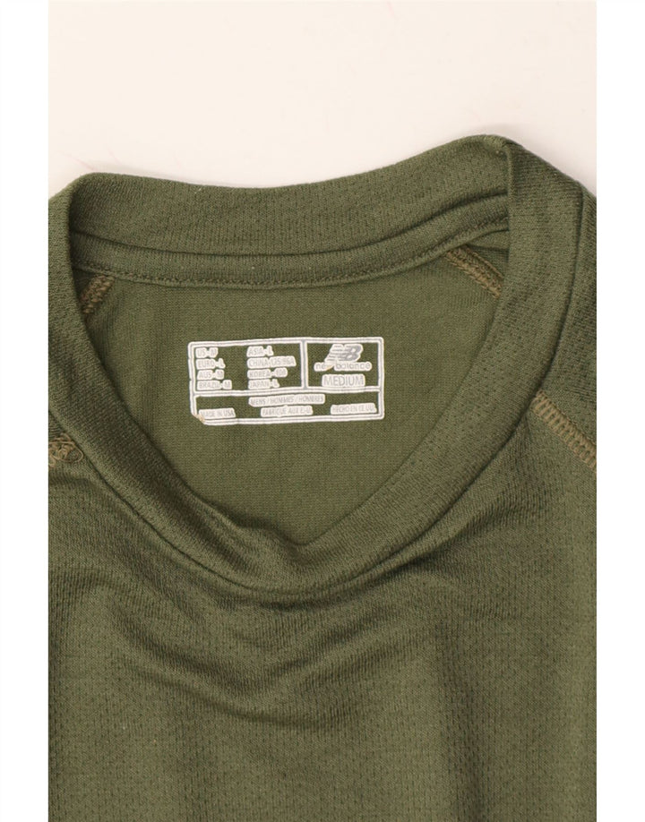 NEW BALANCE Womens Top Long Sleeve UK 14 Medium Green Polyester Vintage New Balance and Second-Hand New Balance from Messina Hembry 