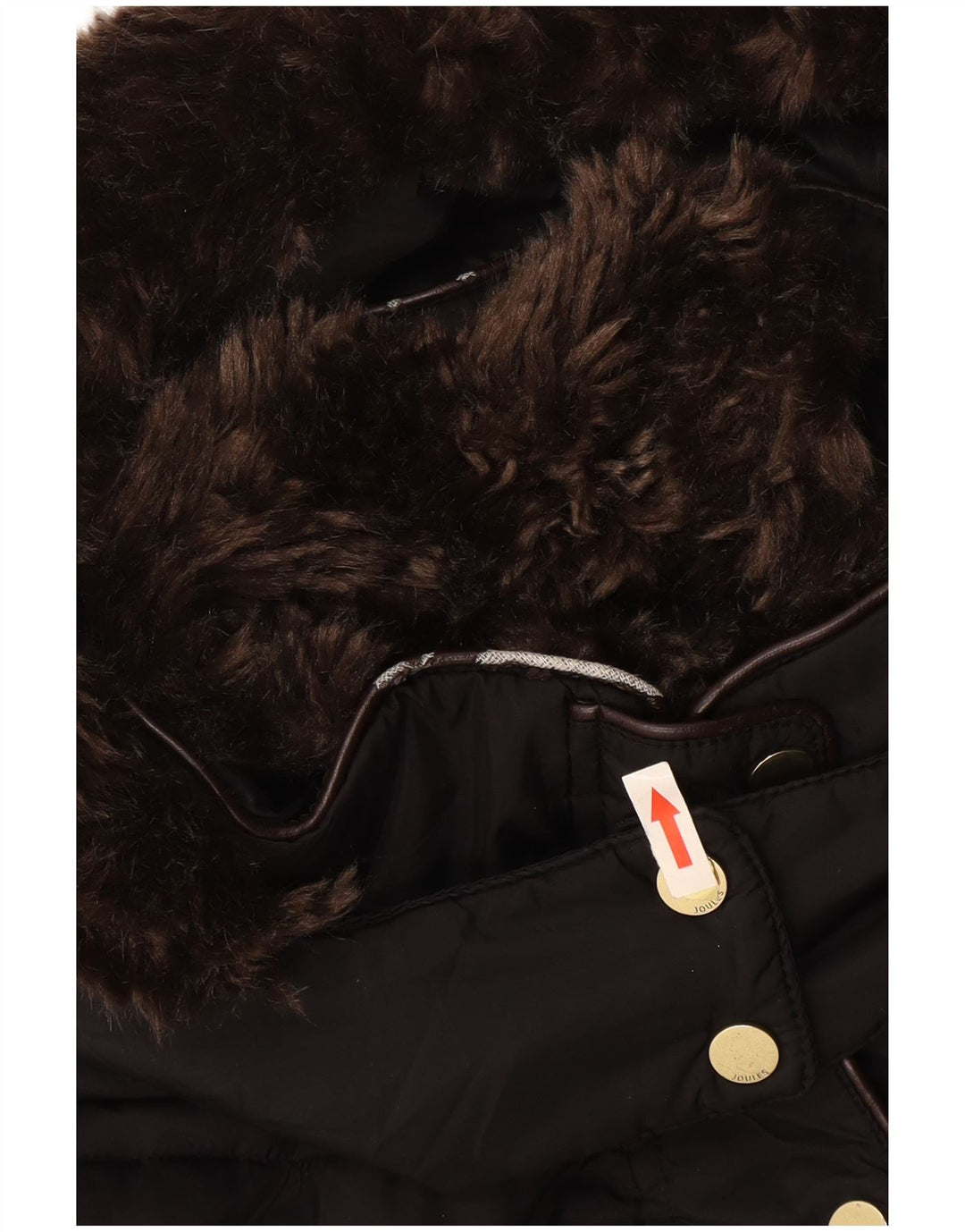 Palton căptușit cu glugă pentru femei JOULES UK 10 Poliester negru mic