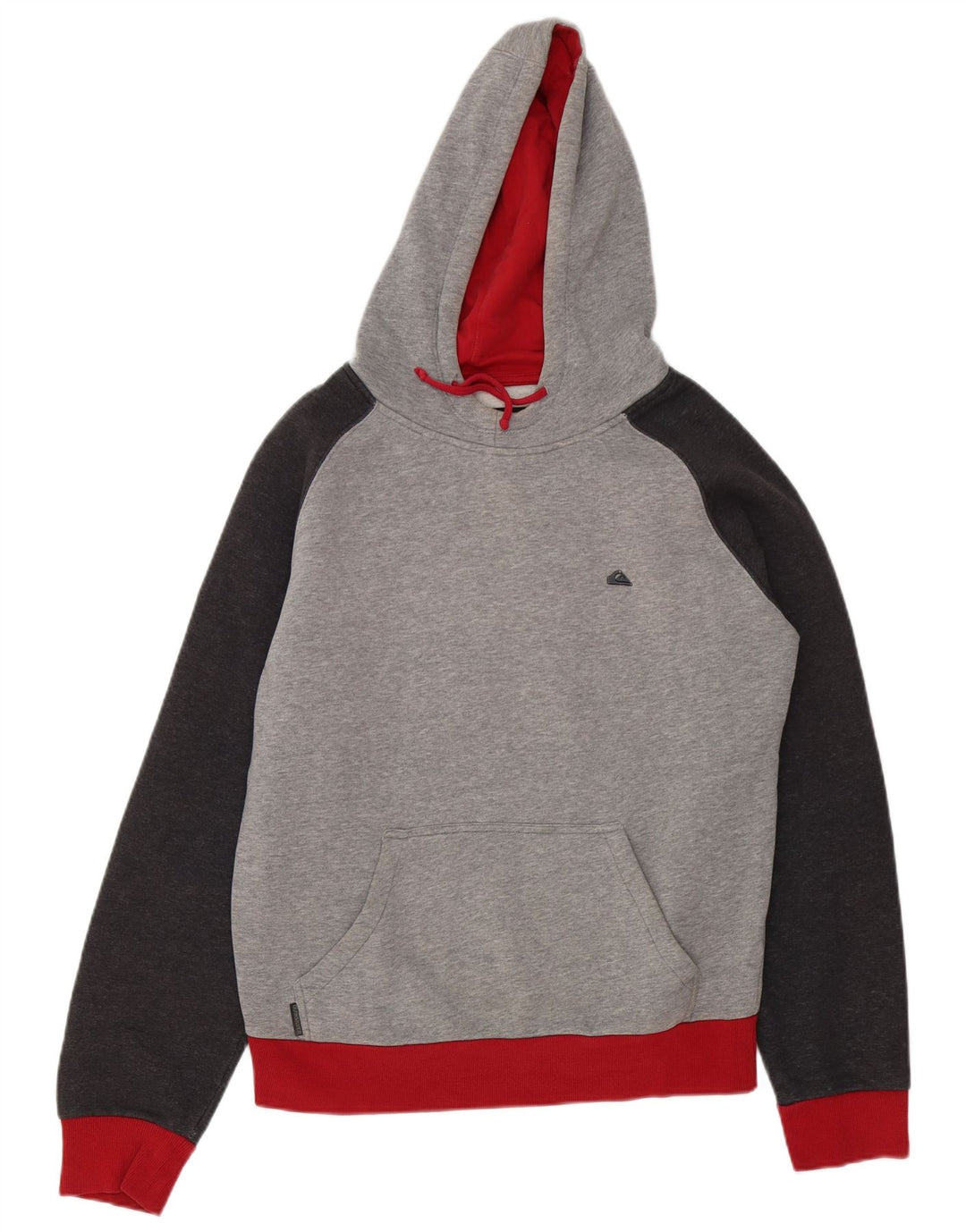 Pulover Quiksilver pentru bărbați, bumbac color bloc, gri mediu