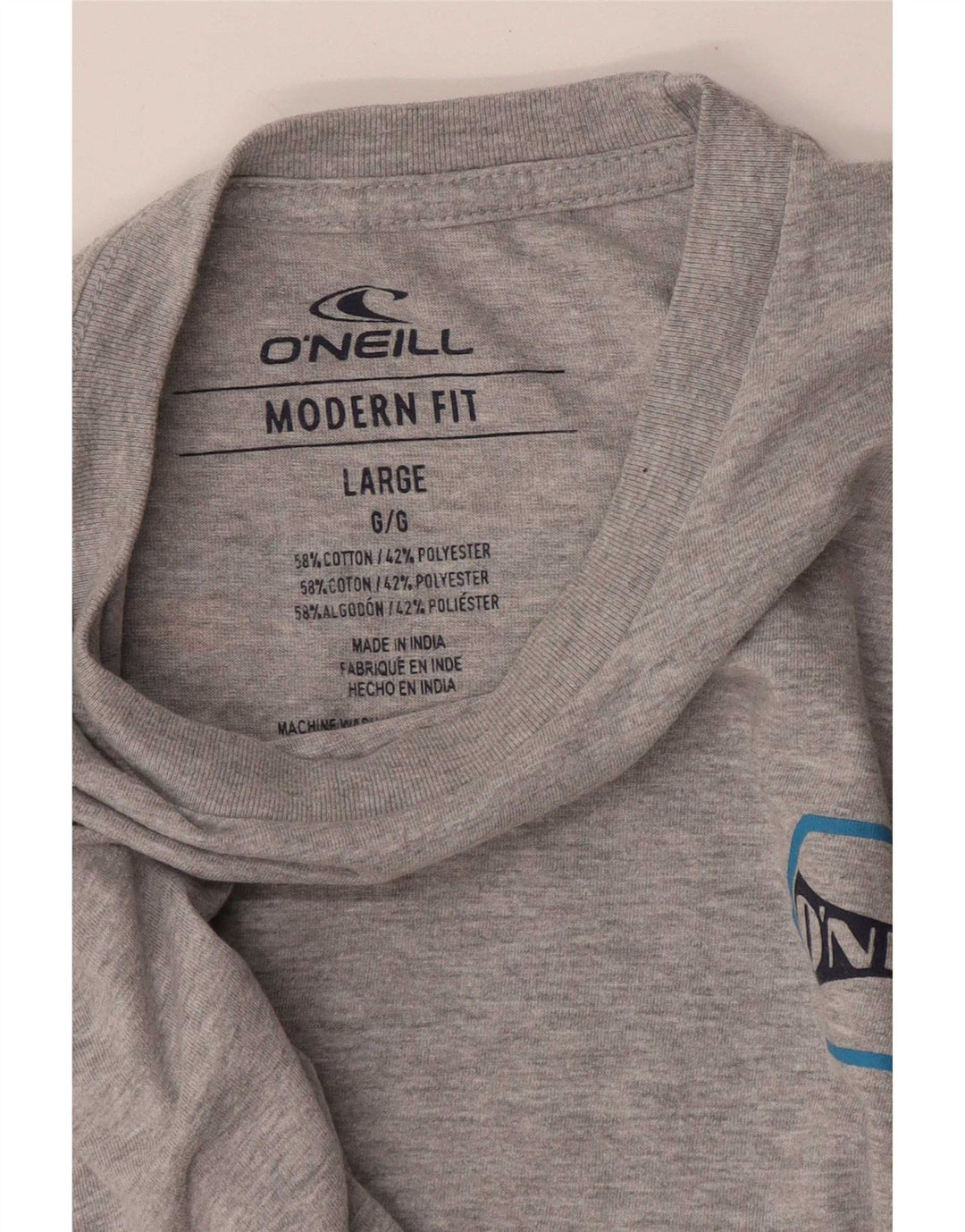 Tricou grafic O'Neill pentru bărbați, cu croiala modernă, mare, gri, bumbac