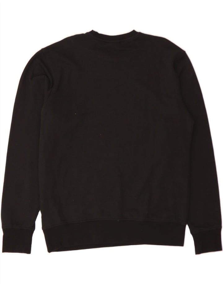 KAPPA Mens Graphic Sweatshirt Jumper Large Black Cotton Vintage Kappa and Second-Hand Kappa from Messina Hembry 