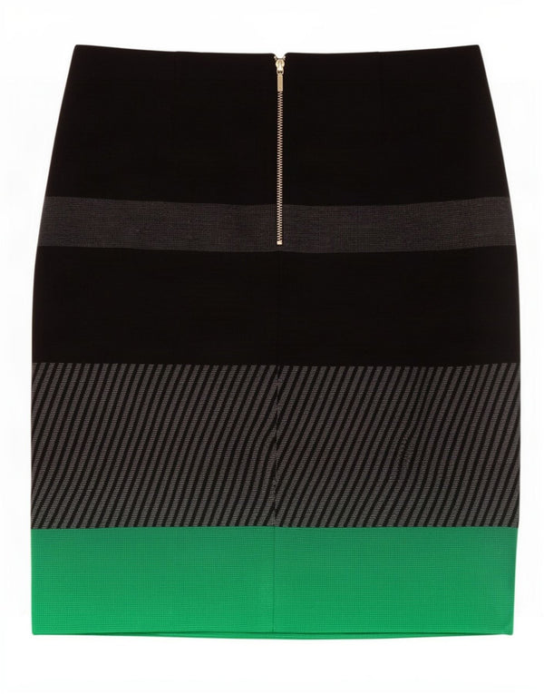 Fusta creion cu talie joasă pentru femei Hugo Boss UK 6 XS W28 cu dungi multicolore