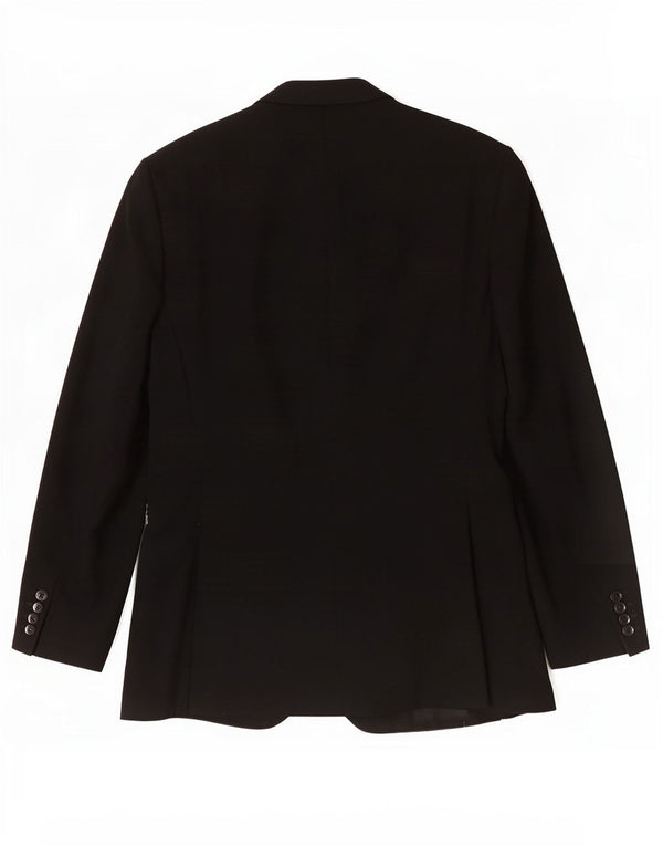 Jachetă blazer pentru bărbați Hugo Boss cu 2 nasturi UK 40, mare, neagră, viscoză
