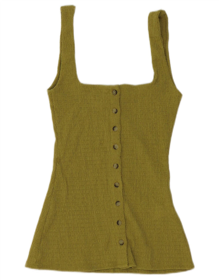 Vest Vest Top Femei Zara UK 12 Poliester verde mediu