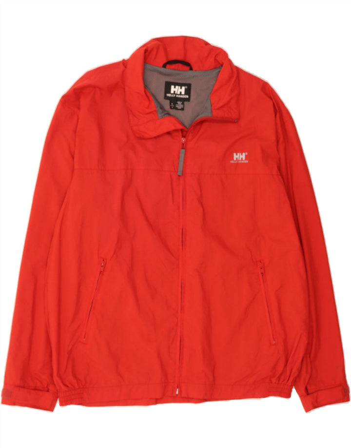 HELLY HANSEN Mens Big & Tall Rain Jacket UK 42 XL Red Nylon Vintage Helly Hansen and Second-Hand Helly Hansen from Messina Hembry 