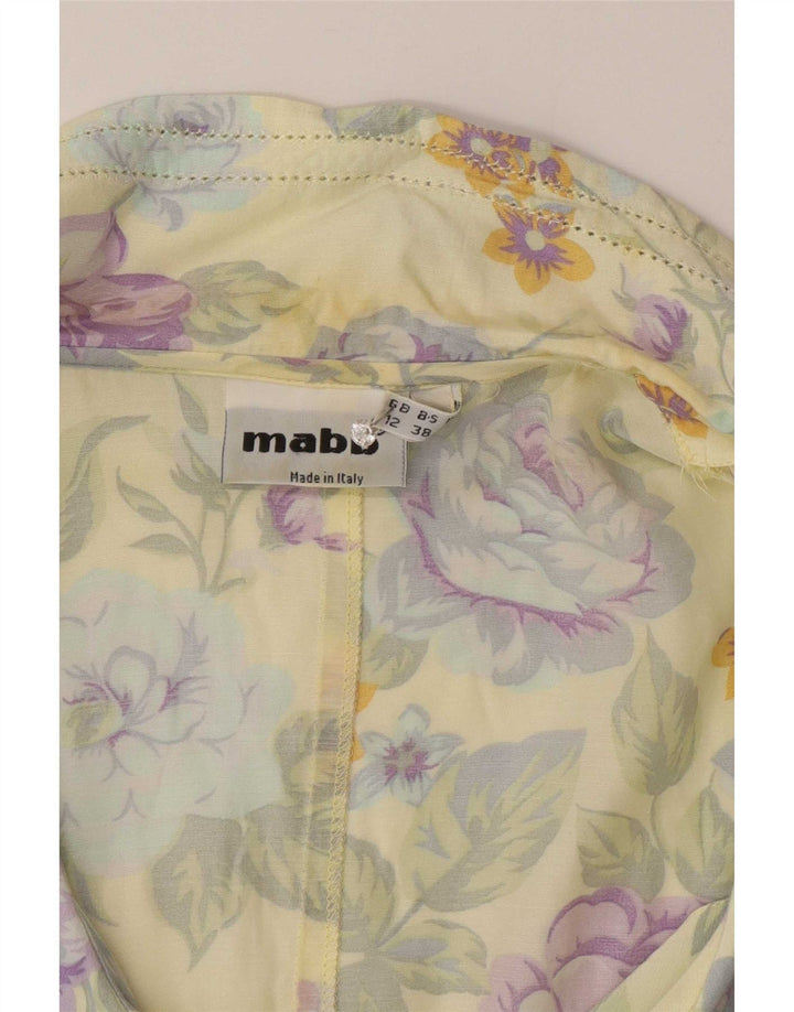 Bluză cămașă cu mânecă scurtă pentru femei mabb UK 12 Medium Multicolor Floral
