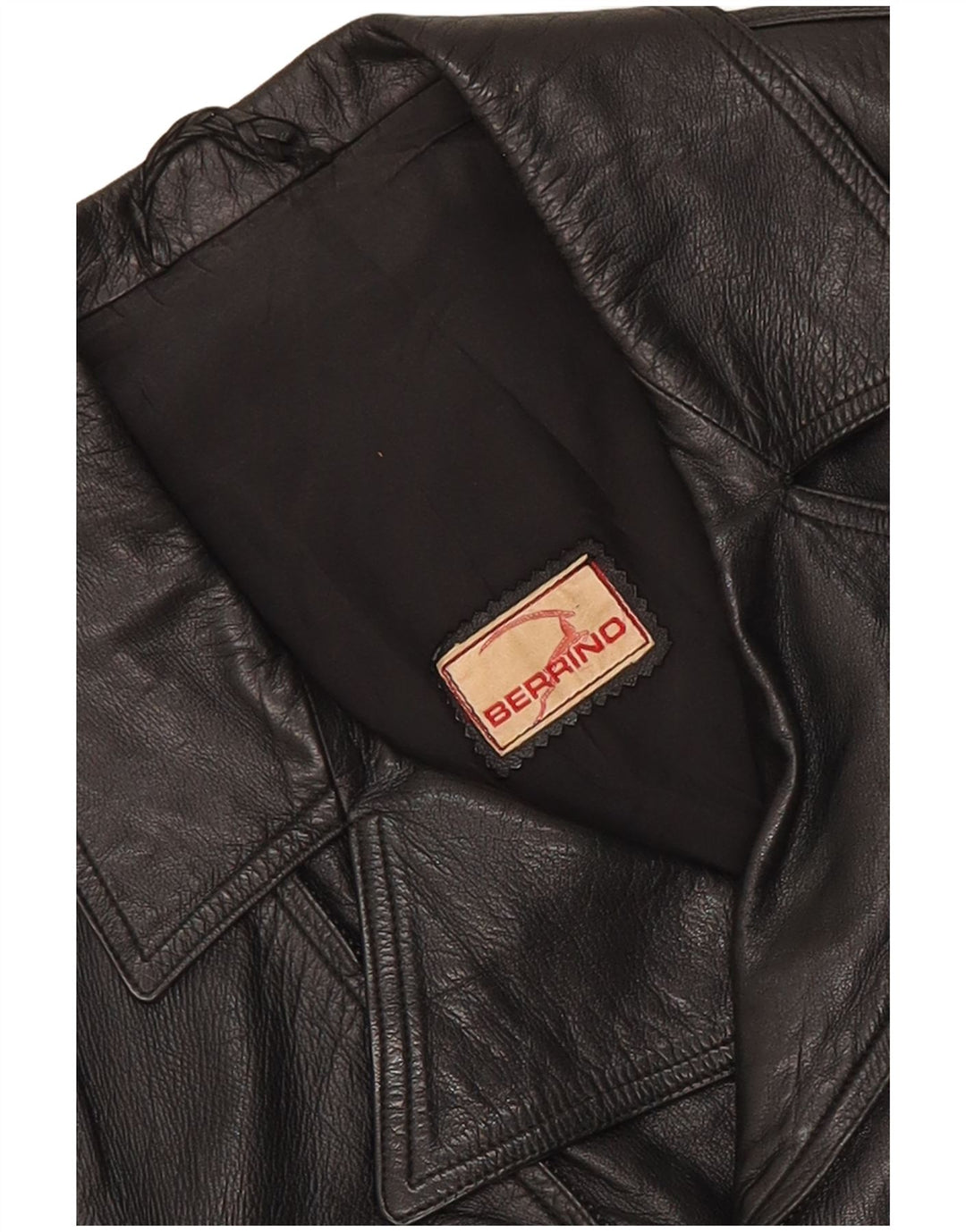 Jachetă motociclist din piele pentru bărbați Berrino IT 48 Medium Negru