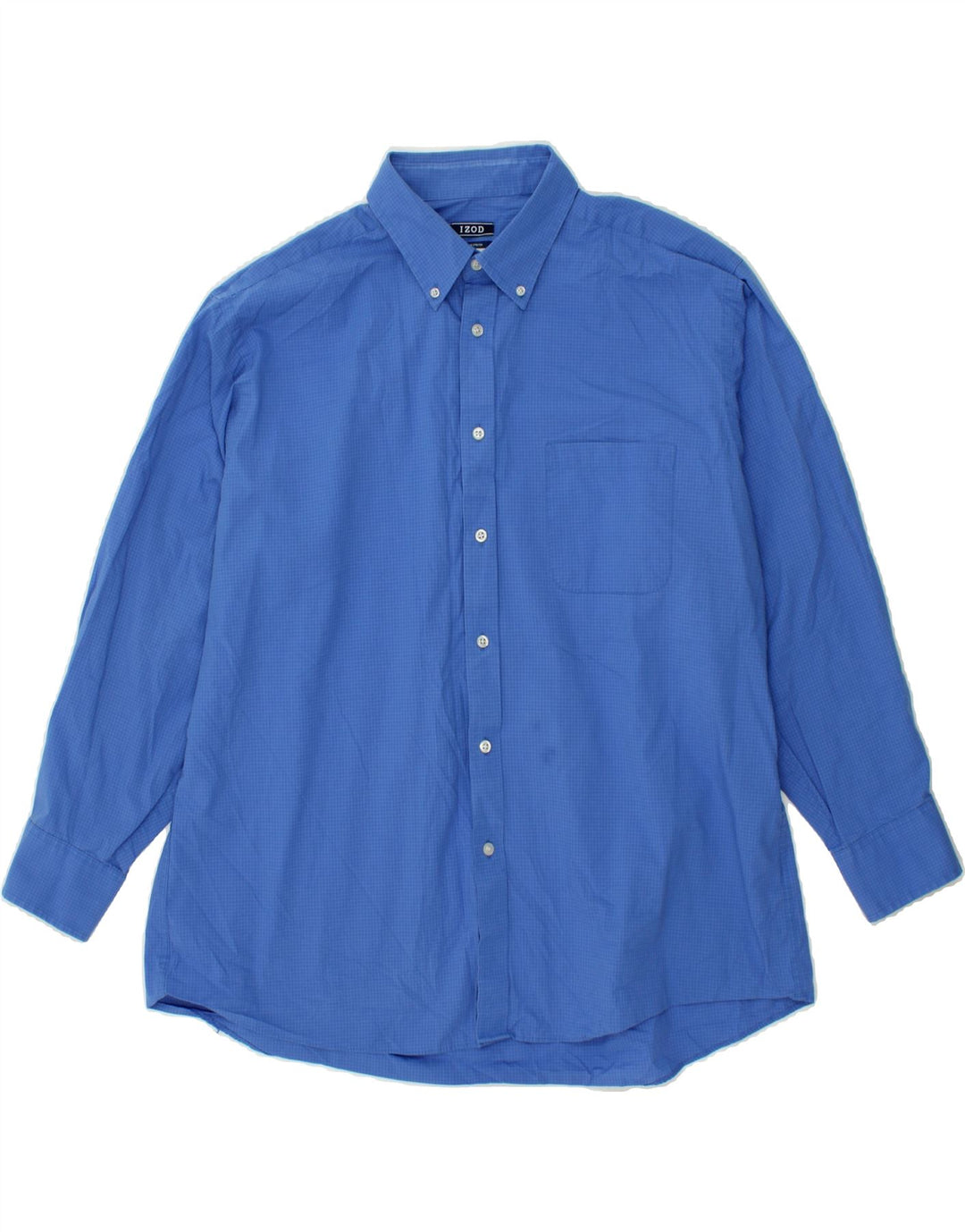 IZOD Mens Regular Fit Shirt Size 17 17 1/2 XL Blue Check Vintage Izod and Second-Hand Izod from Messina Hembry 