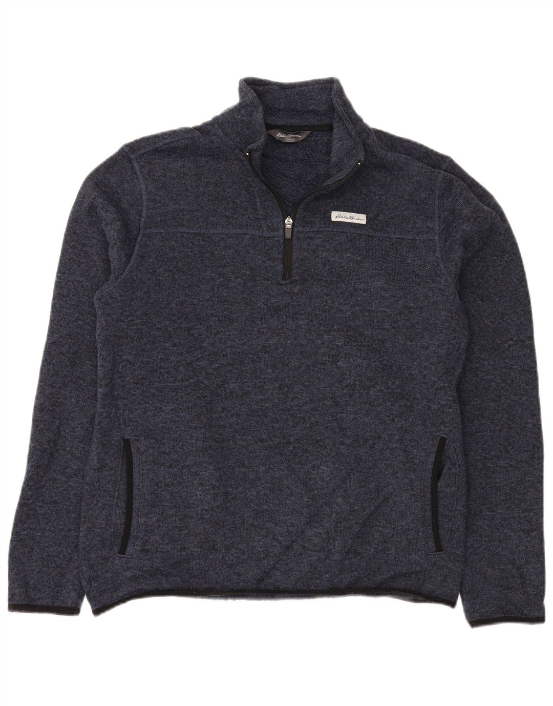 EDDIE BAUER Hanorac cu fermoar pentru bărbați Pulover mare, albastru bleumarin, poliester
