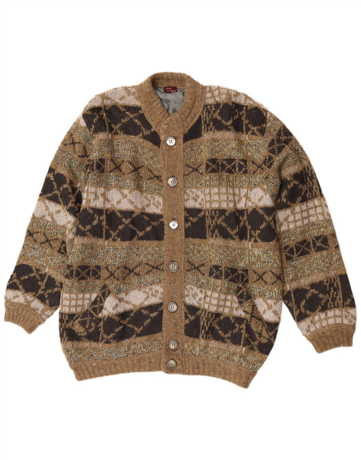 Jachetă Bomber Vintage pentru bărbați, tricot largi, IT 48 Medium Green Geometric
