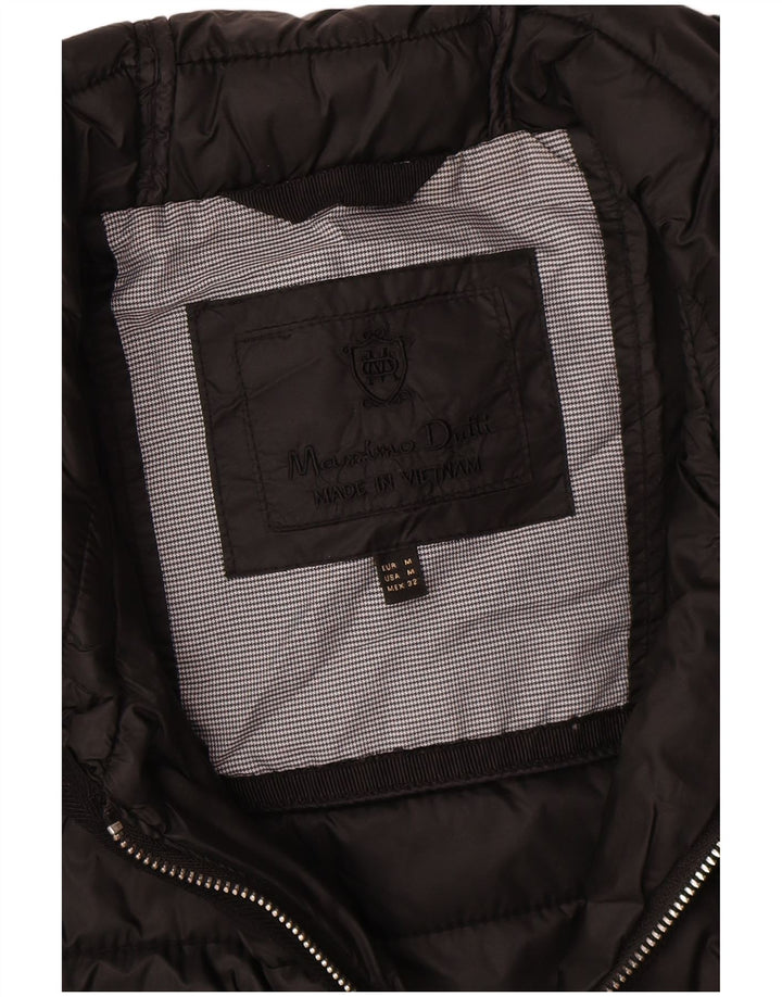 Jachetă căptușită cu glugă Massimo Dutti pentru femei UK 14 Medium Black