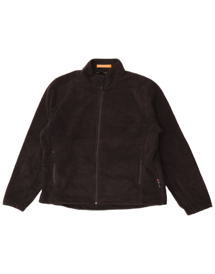 Jachetă fleece supradimensionată pentru femei Eddie Bauer UK 18 XL poliester negru