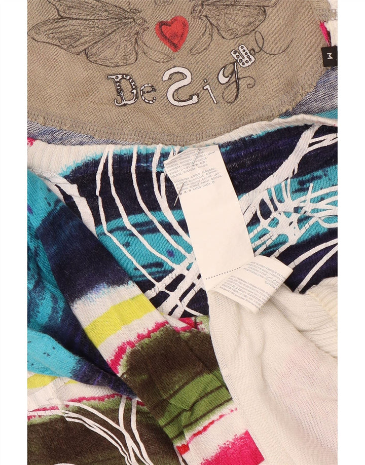 Pulover pentru femei Desigual cu gât de barcă UK 12 Medium Multicolor