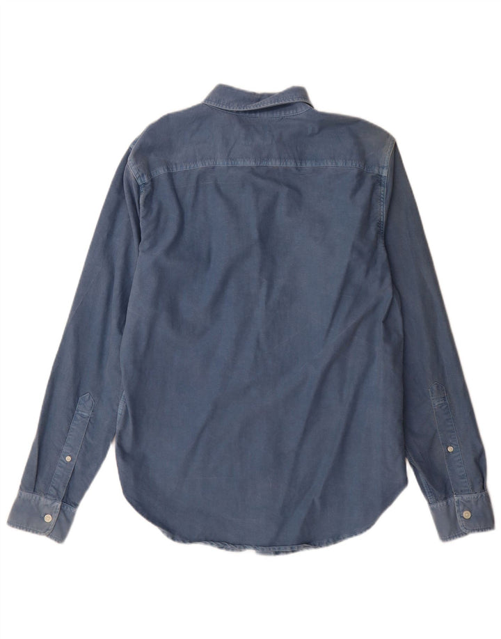 Cămașă pentru bărbați Abercrombie & Fitch, bumbac albastru mediu