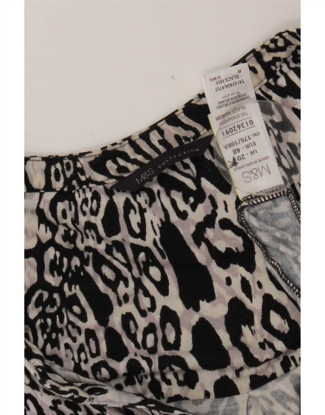 Bluză pentru femei Marks & Spencer, UK 20 2XL, imprimeu animal multicolor