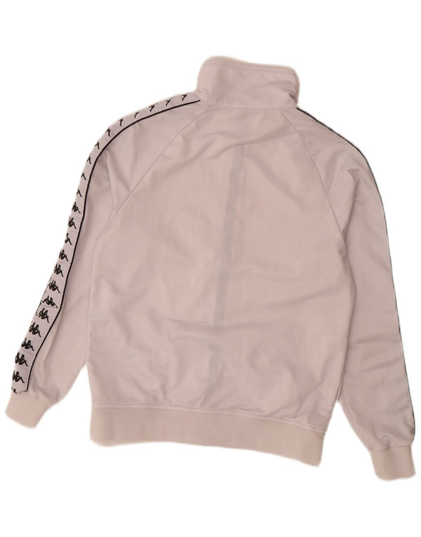Jachetă de top pentru trening grafic Kappa pentru femei UK 18 XL, poliester alb