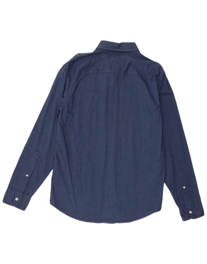 Cămașă Hollister Bărbați Mic Albastru Bumbac