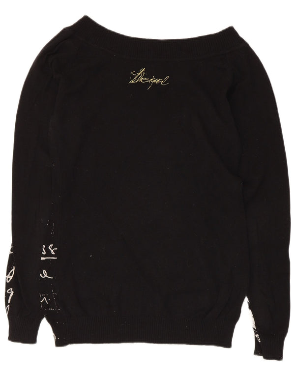 Pulover pentru femei Desigual Graphic Boat Deck Pulover UK 12 Medium Black Bumbac